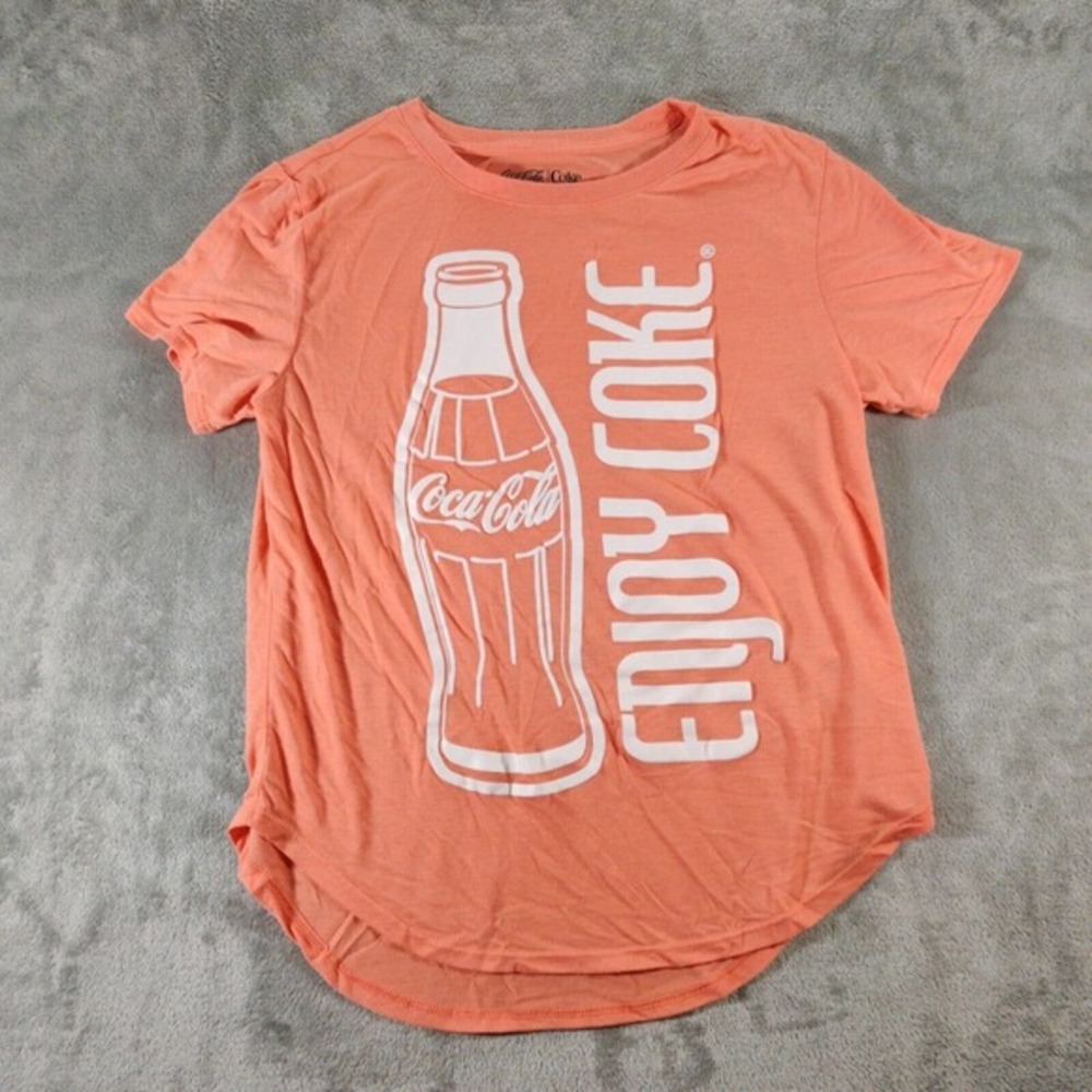 Coca-Cola T-Shirt Women's Large 11-13 Light Pink‎